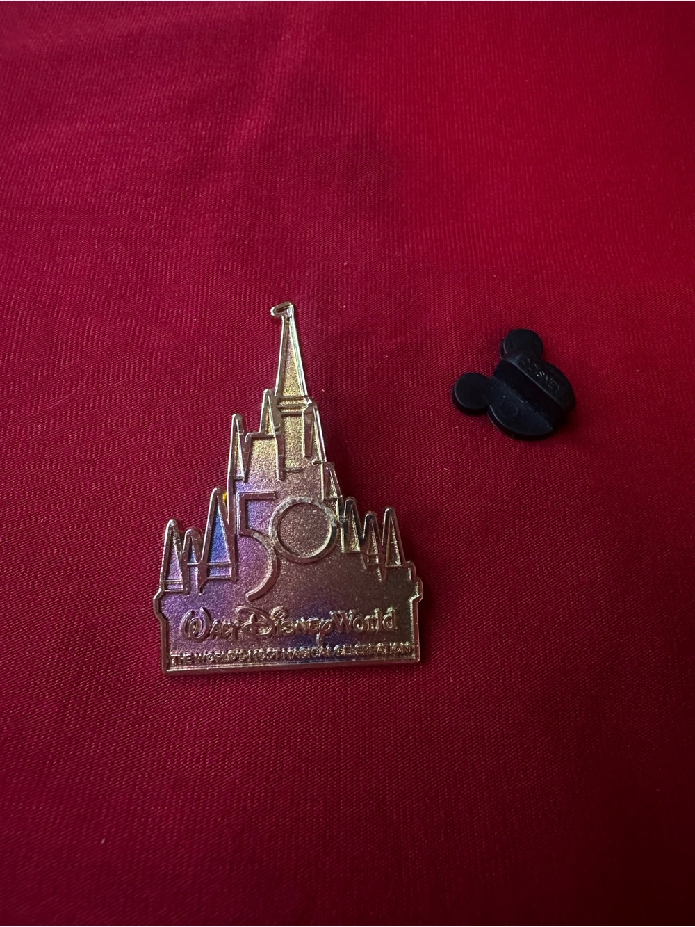 Disney 50th Anniversary Castle Pin - Gold